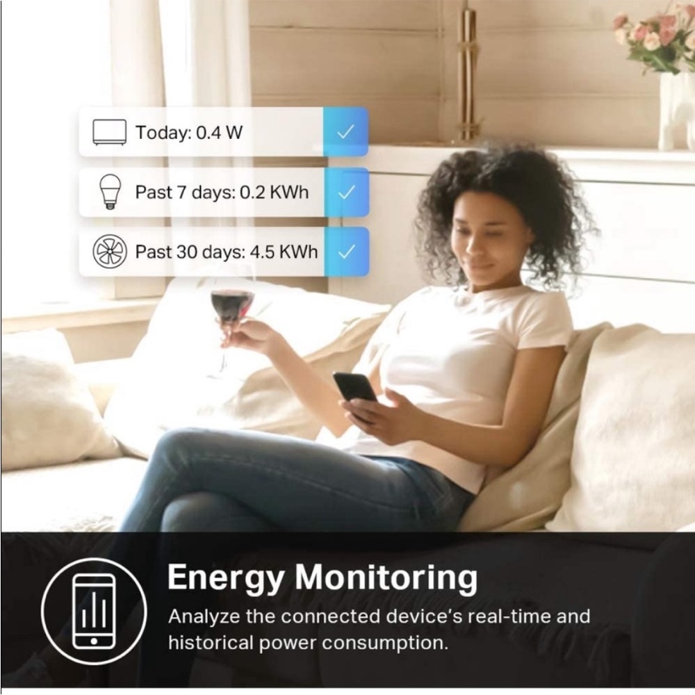 Kasa Smart Plug Mini with Energy Monitoring, Smart Home Wi-Fi Outlet - Picture 7 of 15